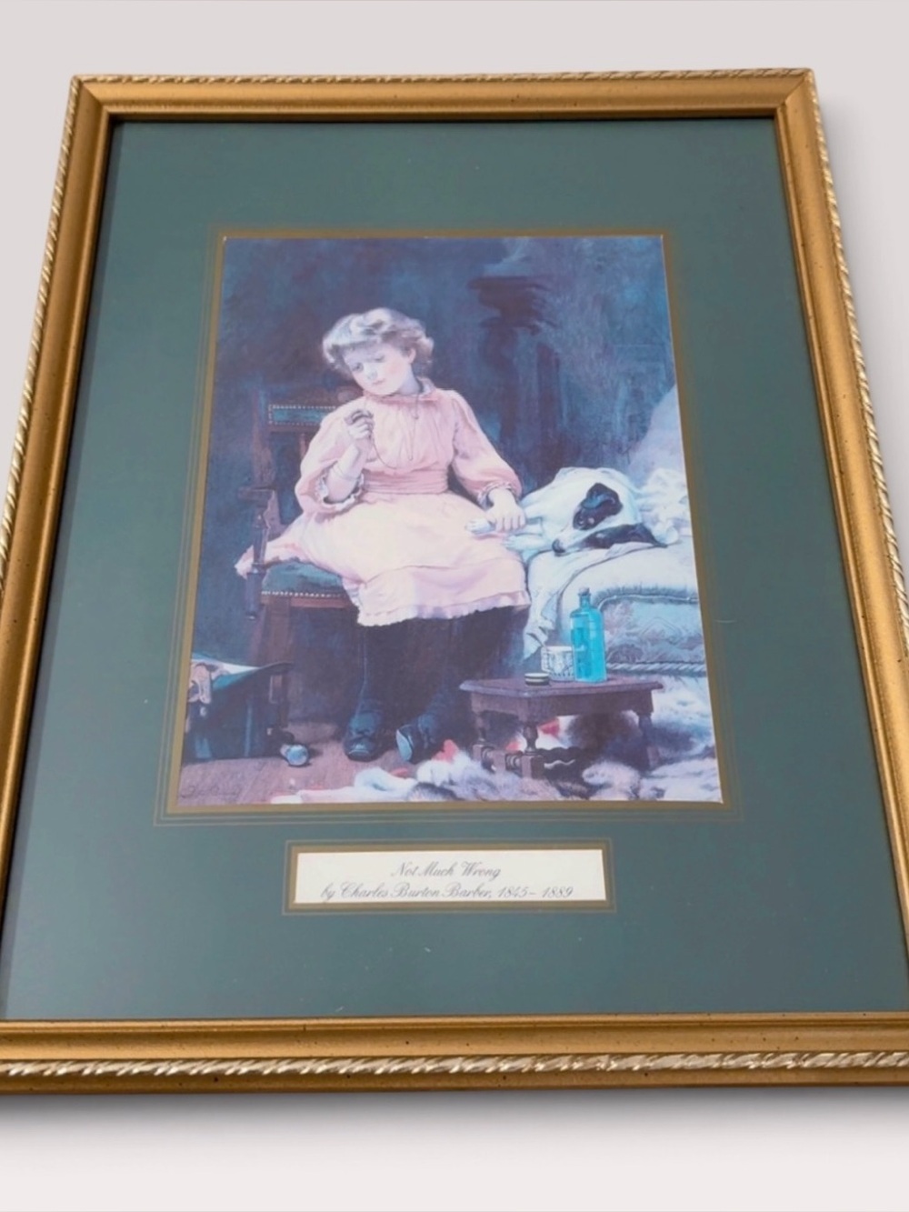 VICTORIAN 1800’s ART PRINT “NOT MUCH WRONG”